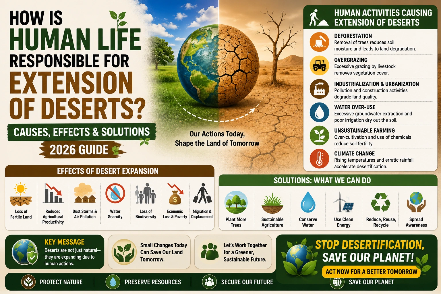 How Is Human Life Responsible for Extension of Deserts